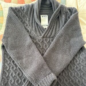 Helly Hansen Vintage 100% Wool Shawl Neck Sweater